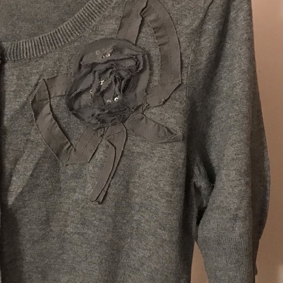 Express Grey Dress Crystal Button Cardigan M - Picture 5 of 6